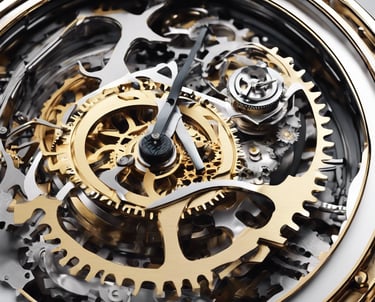 Un zoom sur l'univers d'horlogerie qui représente les éléments que je vais insérer dans mes oeuvres