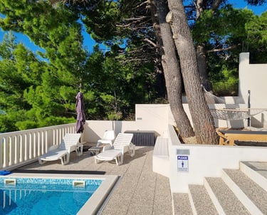 The photo shows west sun deck.