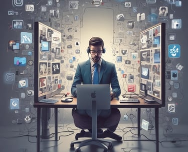 A man holding a camera in his hands