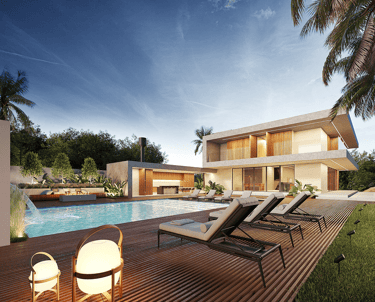 projeto de casa com Piscina grande