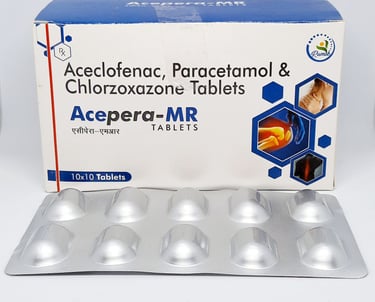 Acepera-MR | Aceclofenac, Paracetamol, Chlorzoxazone Tablet