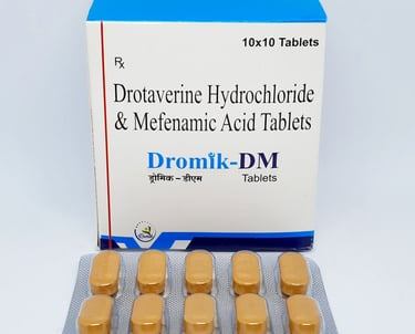 Dromik-DM | Drotaverine 80mg and Mefenamic Acid 250mg Tablet
