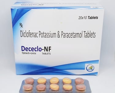 Dececlo-NF | Diclofenac Potassium and Paracetamol Tablet