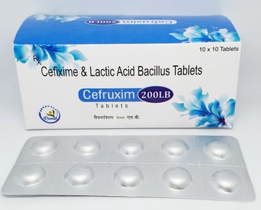 Cefruxim-200 | Cefixime 200mg & Lactic acid bacillus Tablet