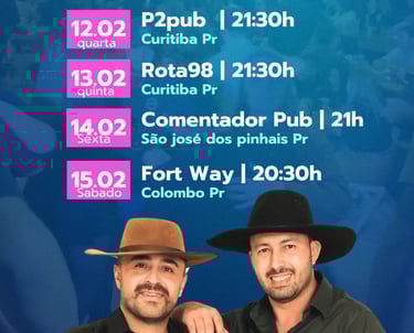 Agenda de show sertaneja curitiba