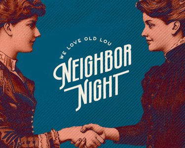 Two victorian women shaking hands