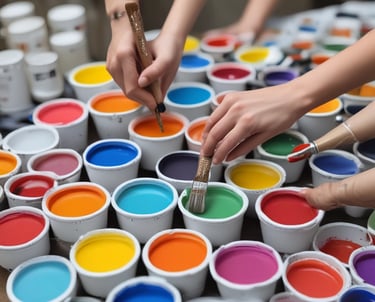 A close-up of a hand painting elegant lettering on a chalkboard.