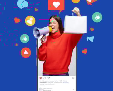 Social media marketing concept with mobile applications and digital icons for online business growth by TheDigiWold.in