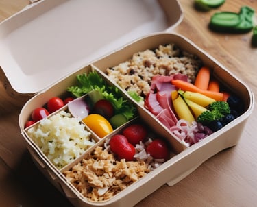 A variety of desserts arranged neatly on wooden trays, featuring caramel-topped squares with small white decorations. In the background, a blurred floral arrangement in a decorative vase adds to the setting's elegance.