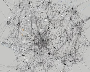 A minimalist illustration showing three columns with icons representing business challenges on a soft ivory background.