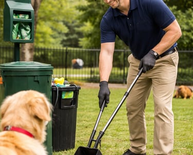 porter service dog park cleanup