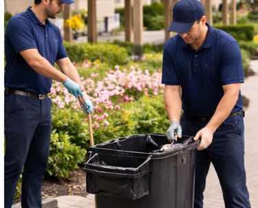 Property management porter services maintaining community spaces