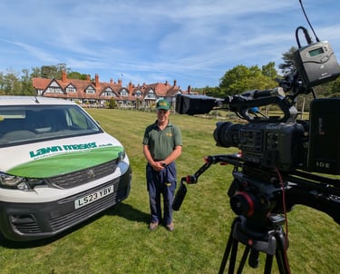 Video production crew at a care home