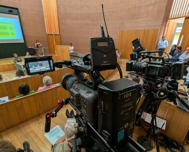 Social care conference filming crew