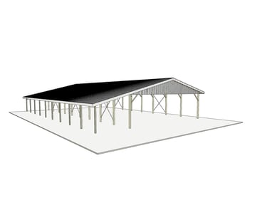 3D sketch up a pole barn