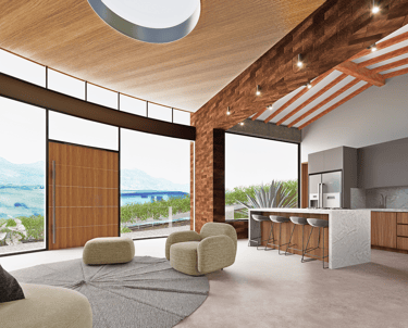 zona de estar elegante y moderna en vivienda de lujo