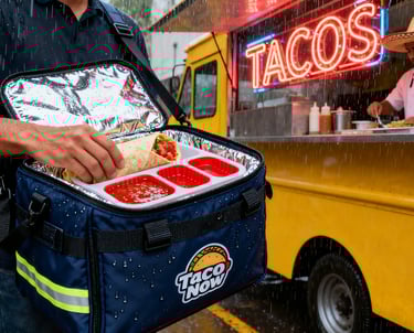 custom thermal delivery bag in real work