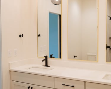 white bathroom cabinets