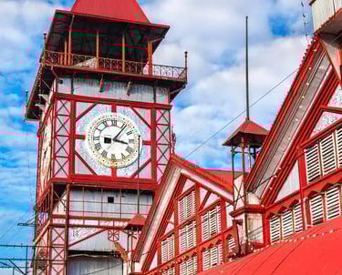 Stabroek Marqket: E o maior Mercado de Georgetown localizado no centro da Capital construído com est