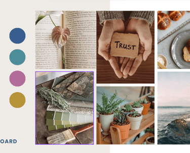 mood board for office wall design