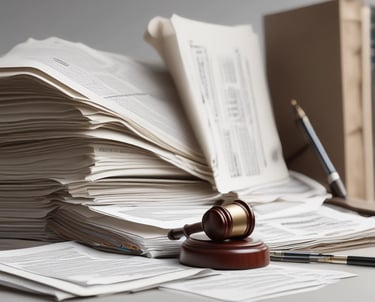 A confident real estate agent discussing documents with clients in a modern office.