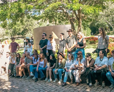 Convidados da press trip na visita à Guaspari. Foto: Divulgação