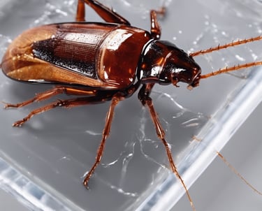 a cockpout in a clear glass container