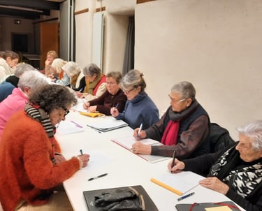 réunion des membres du club d'orthographe de Trégunc