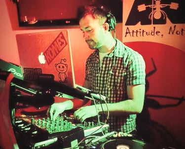 DJ TUX providing corporate event entertainment for a brand launch in Hobart.