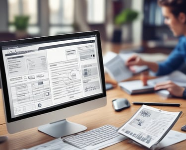 A team member analyzing fresh lead data on multiple screens in a modern office.