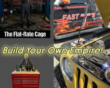 Build Your Own Mobile Auto Repair and  Mobile Mechanic Empire with MAOSESCAPE THE FLAT-RATE TRAP. 