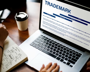 Registered trademark symbol shown on a global-themed graphic