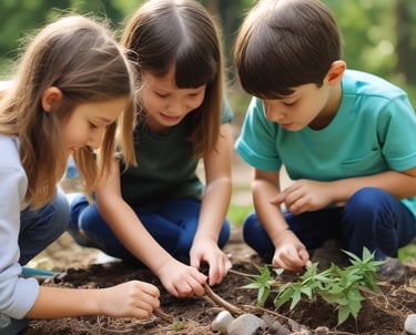 Flat lay of thoughtfully selected baby and household products on a clean wooden table.