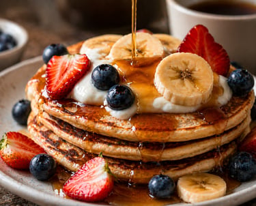 Banana protein pancakes healthy breakfast high protein recipe