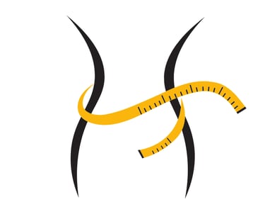 measuring tap wrapped around a figure