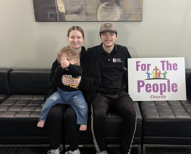 Lily and Marshal with their son who all joined us for the senior bible study.