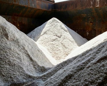 High capacity de-icing salt directly from stock piles. NaCl 96% Min ,Bulk salts