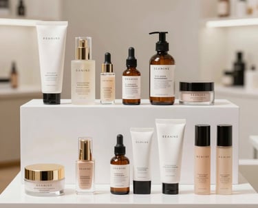 A vibrant display of colorful panties arranged neatly on a wooden surface.