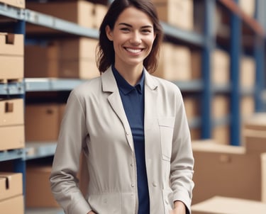 woman smiling wearing denim jacket