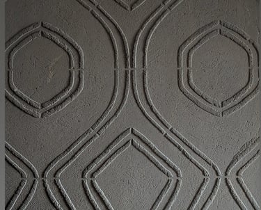 Raised plaster sample