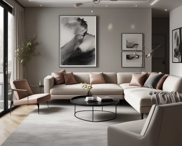 A beautifully crafted wooden office interior with elegant paneling and furniture.