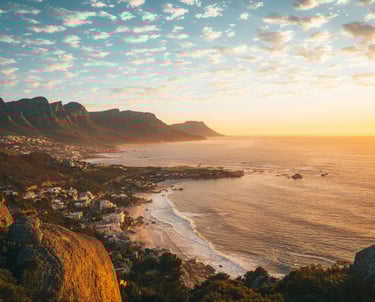 Clifton coastline at sunset representing Phillips Synergy’s Cape Town base
