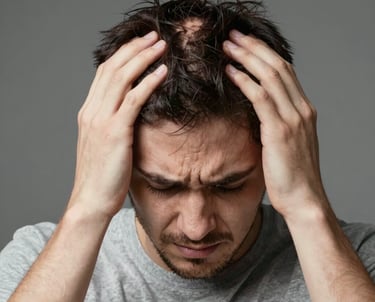 Close-up of healthy hair strands flowing in soft light, symbolizing hair fall treatment.
