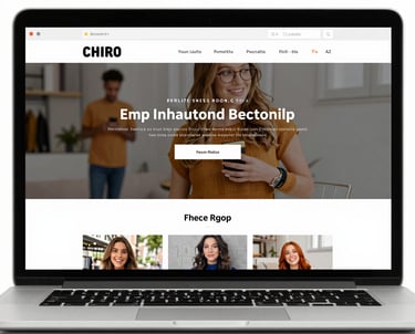 A vibrant website with multiple pages and colorful images displayed on a tablet.