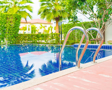 a swimming pool in maintenance in UAE