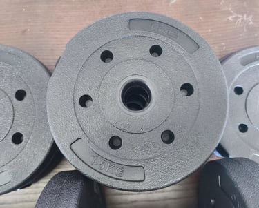 Disco de peso de 1,5kg do kit de halteres ajustáveis JUPPLIES em plástico preto