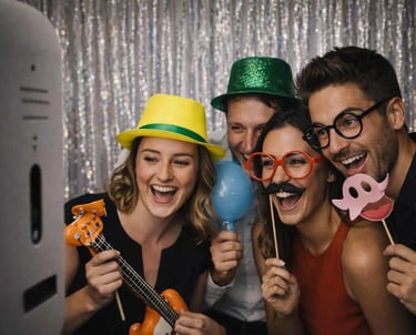 accessoires de location de photobooth pour une soirée d'entreprise