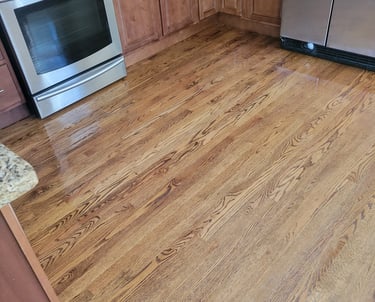 Beautiful Clean Kitchen when using King Organic Clean, Organic Wood floor Cleaning 