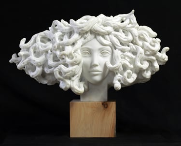 l'alliance 4, sculpture en marbre de Carrare par le sculpteur Herrel
