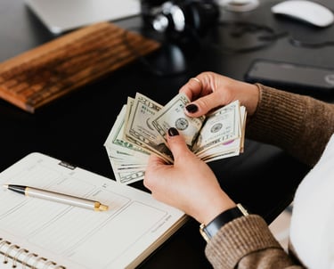 Person holding money